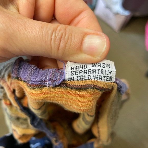 Strappy Cotton tie dye dip dye knee length dress from India women’s size small - Picture 8 of 8